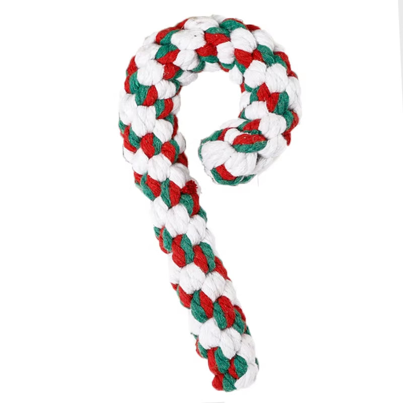 Eco-Friendly Cotton Rope Dog Chew Toy Holiday Pet Holiday Chew Toy for Play and Playfulness-Comes in Bag