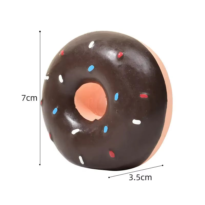 2025 Pet Products Customize Rubber Latex Sushi Donuts Fruit Cartoon Pet Plush Wholesale Pet Dog Toy Making Supplies